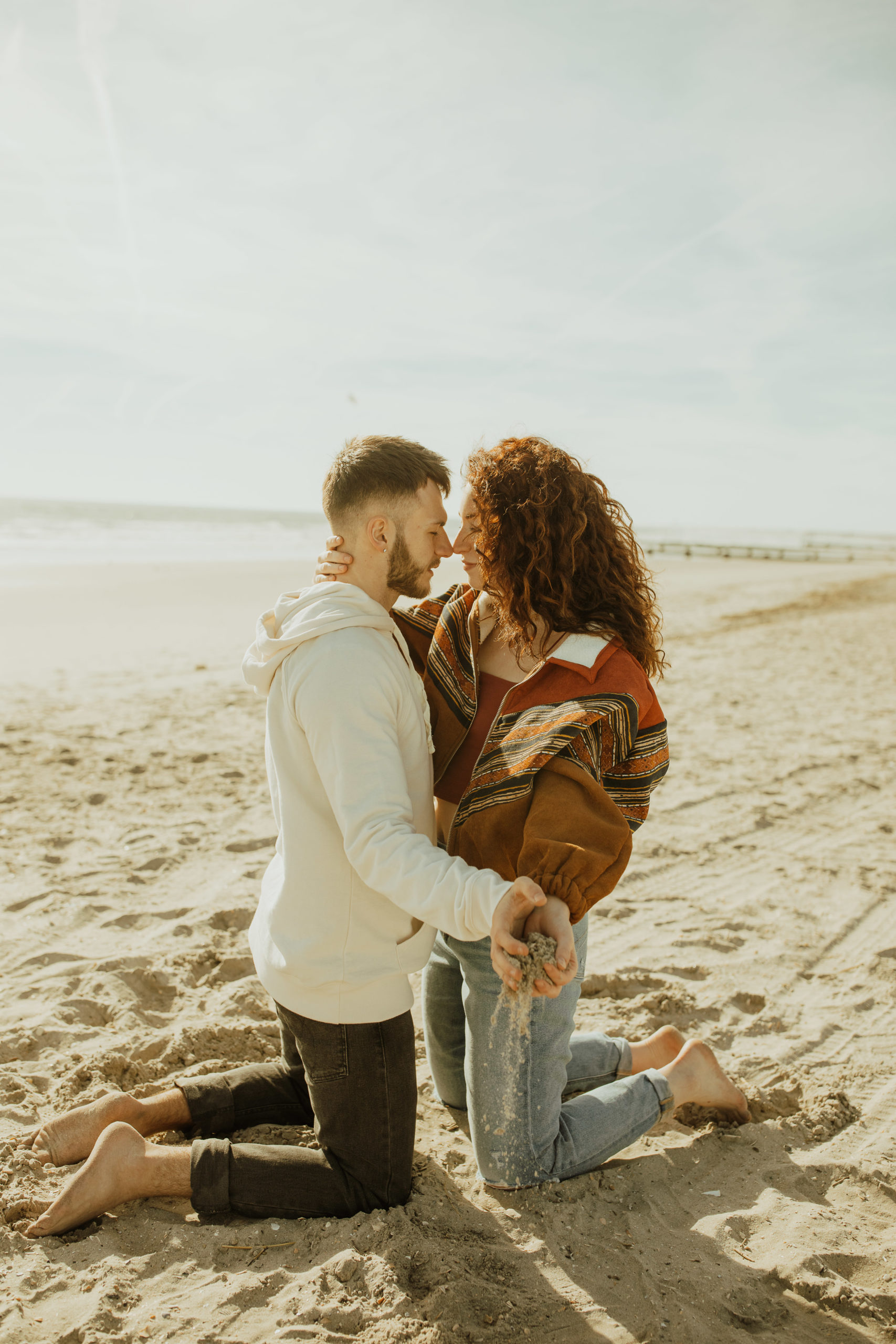 An engagement photoshoot at the beach