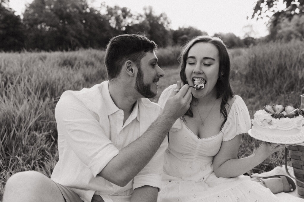High School Sweethearts' Retro Picnic Engagement in Pennsylvania from a Pennsylvania Wedding Photographer 