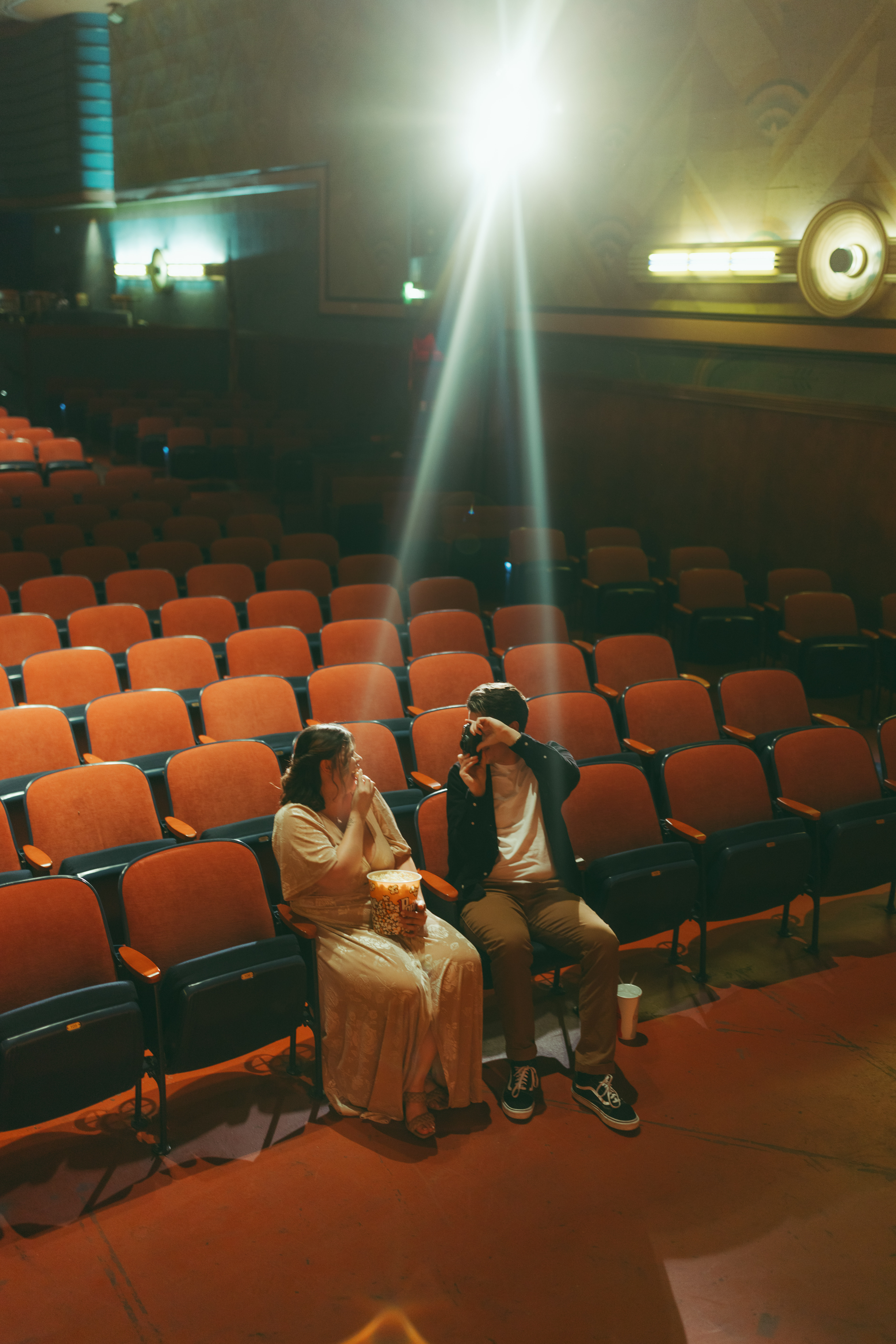 Vintage Movie Theatre Engagement Session by Kayla Shenk Photography