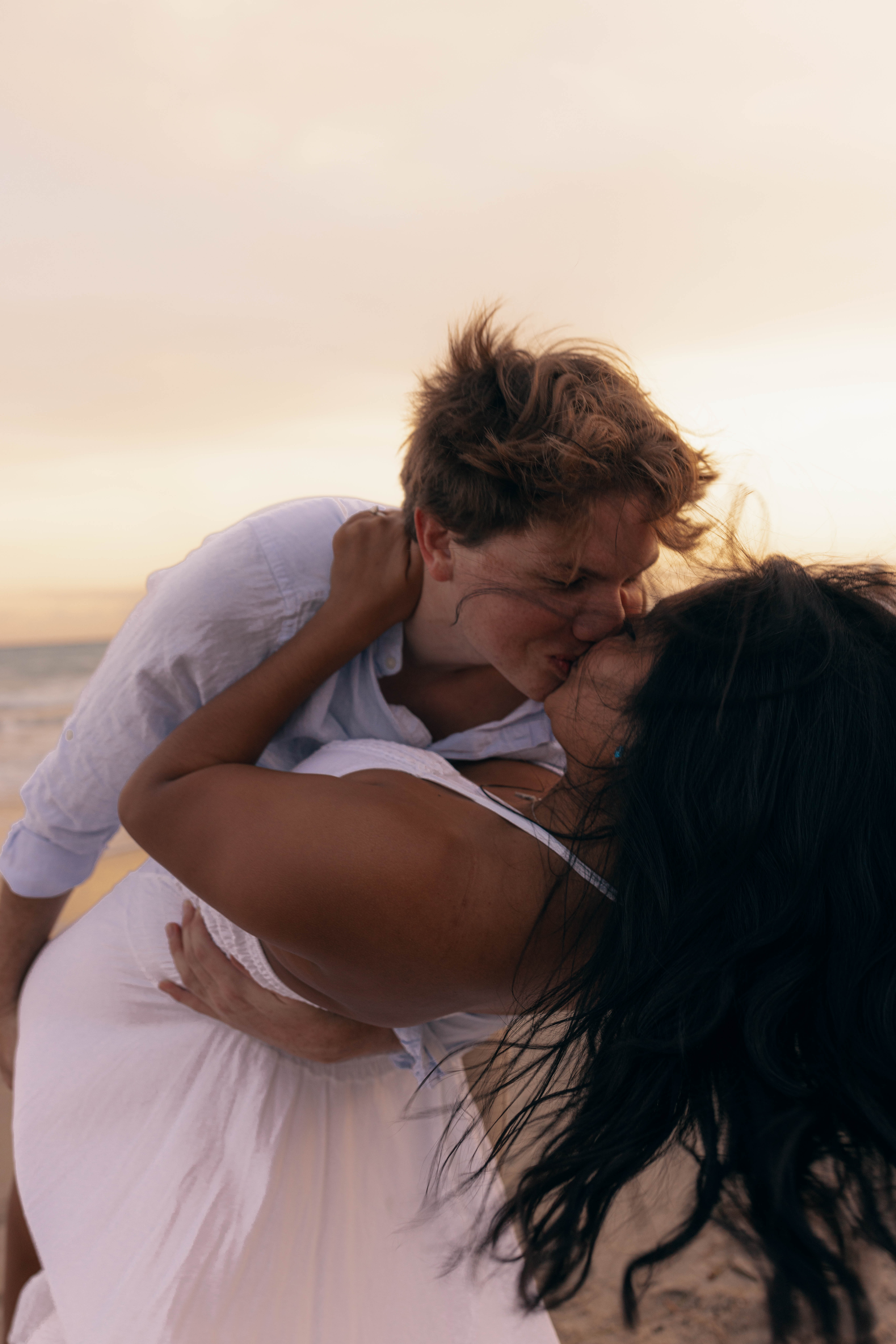 Palm Beach engagement photography captured in warm, golden hour light