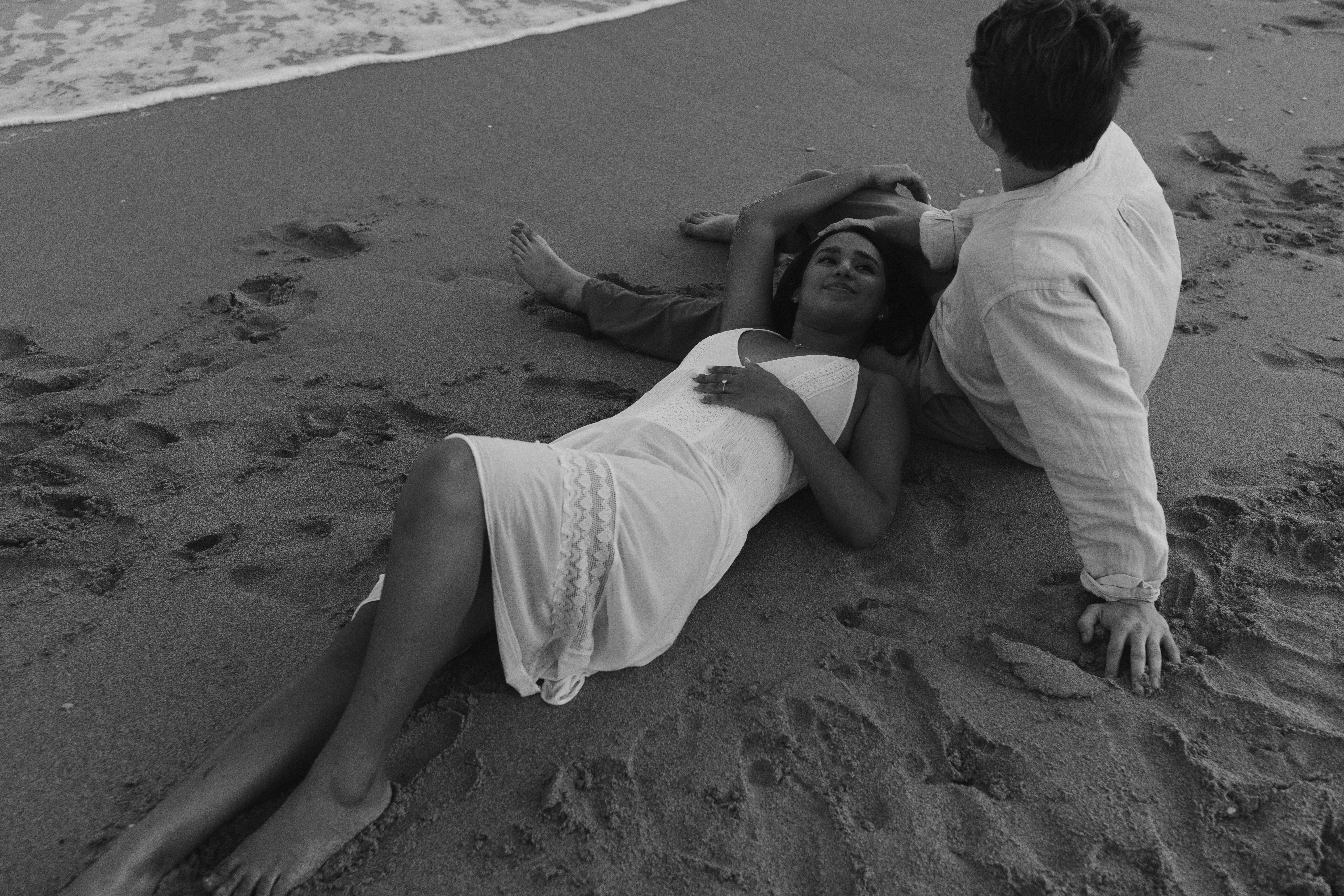 Palm Beach engagement photography captured in warm, golden hour light