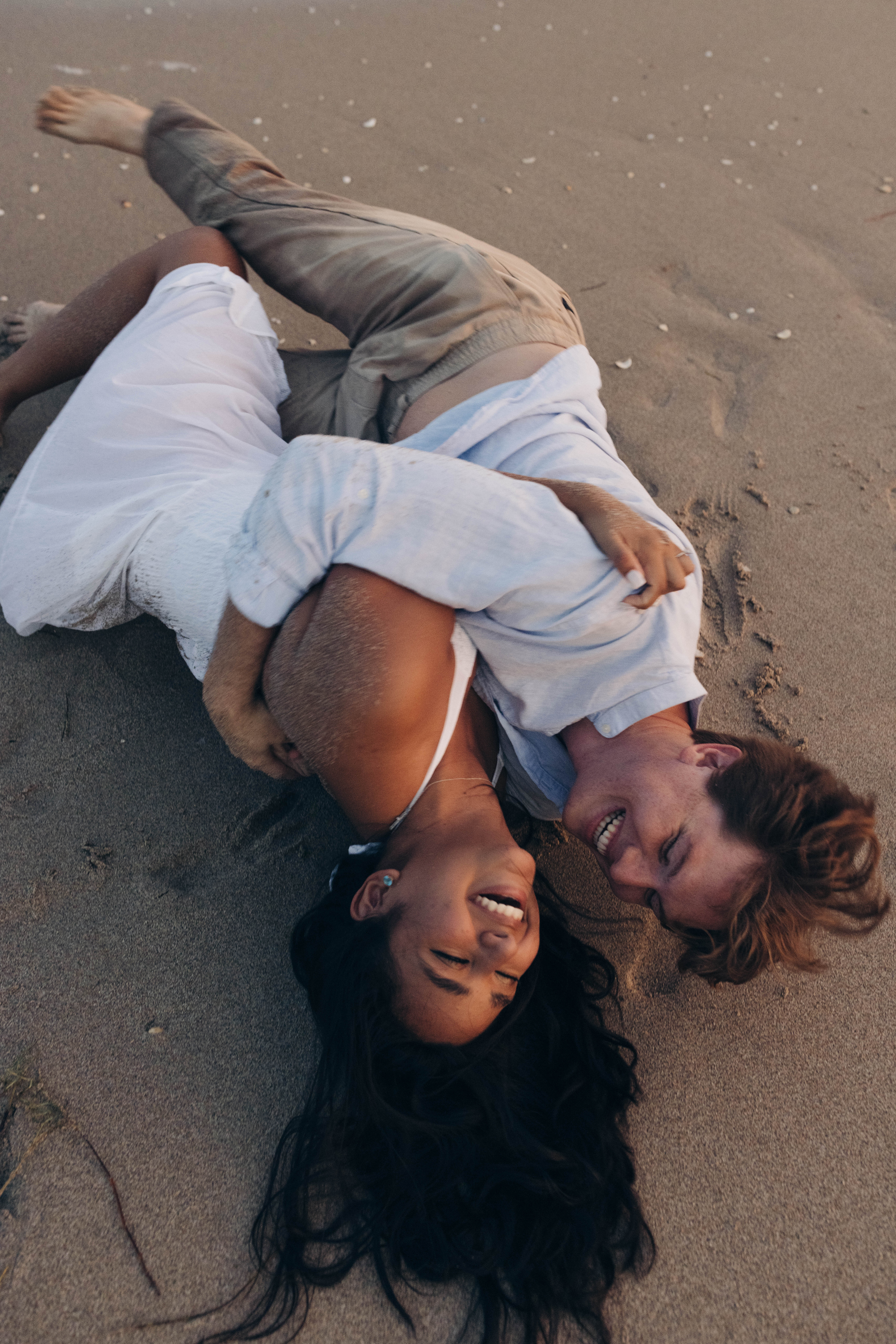 Palm Beach engagement photography captured in warm, golden hour light