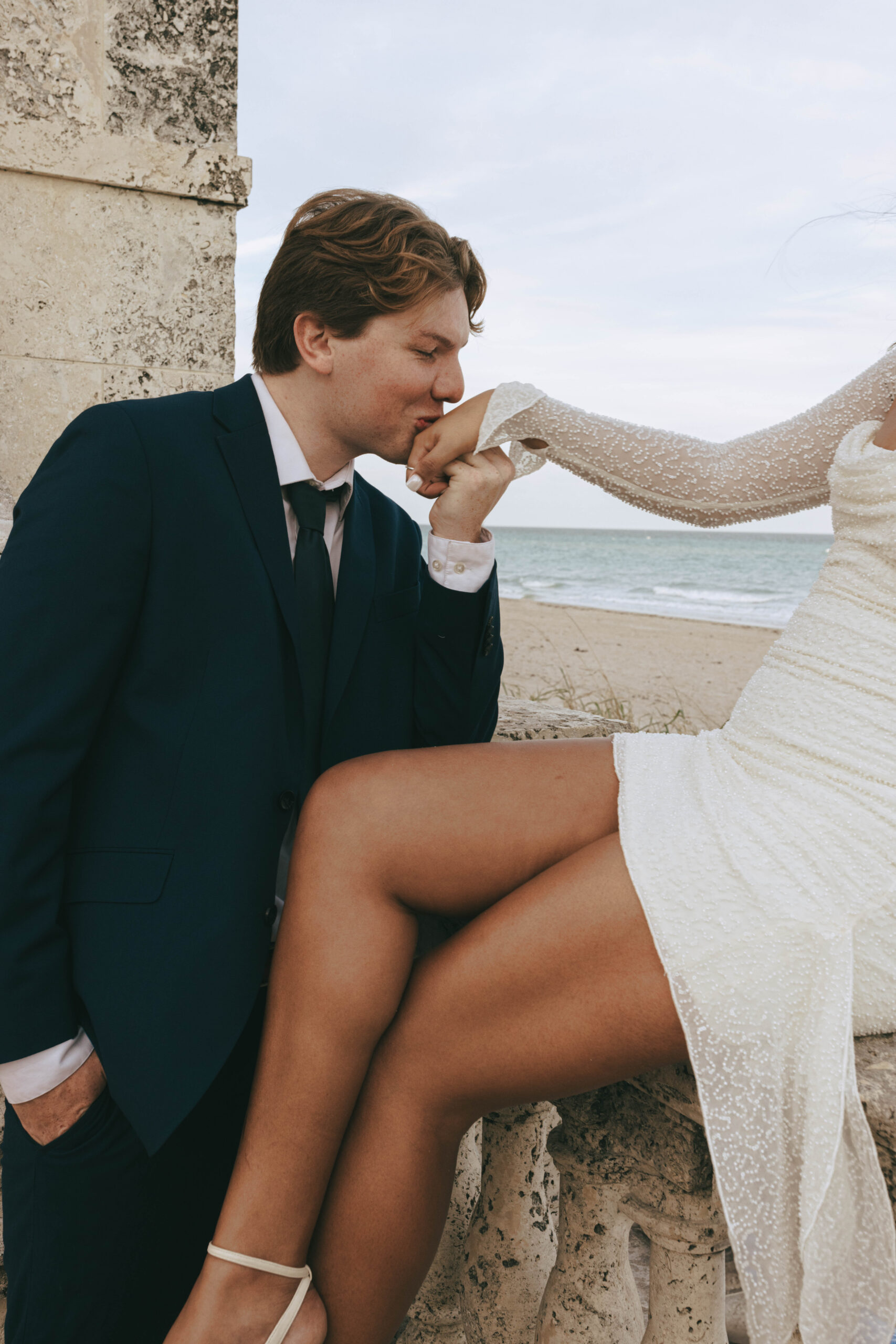 Worth Avenue Palm Beach engagement photos featuring iconic Mediterranean architecture