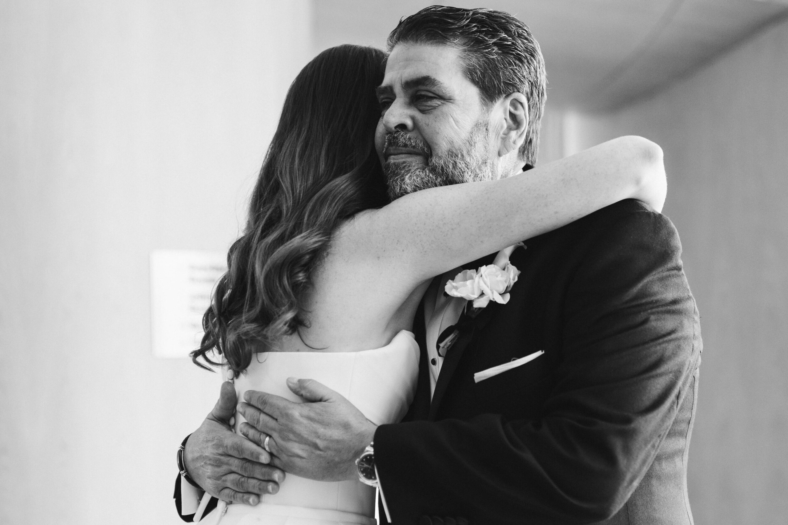 Candid wedding moments with bride and dad at a Ritz-Carlton Fort Lauderdale luxury wedding