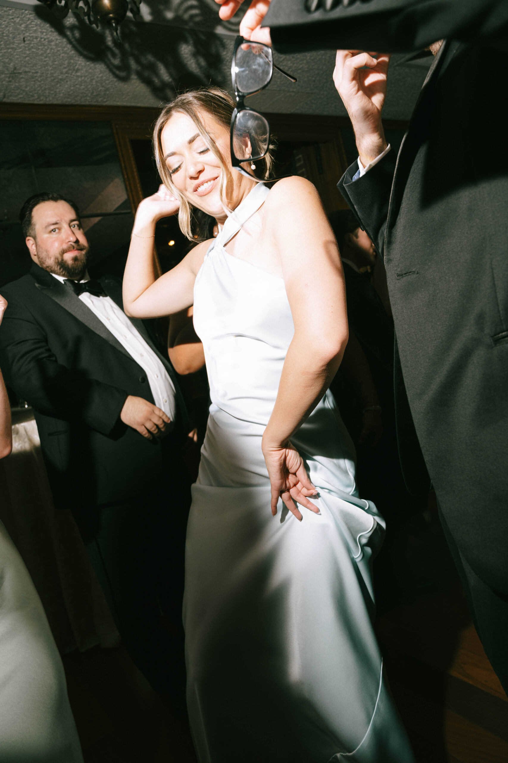 Elegant estate wedding reception dance party photos