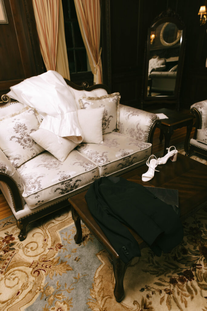 Editorial flash photography bride and groom reception portraits at NYIT de Seversky Mansion