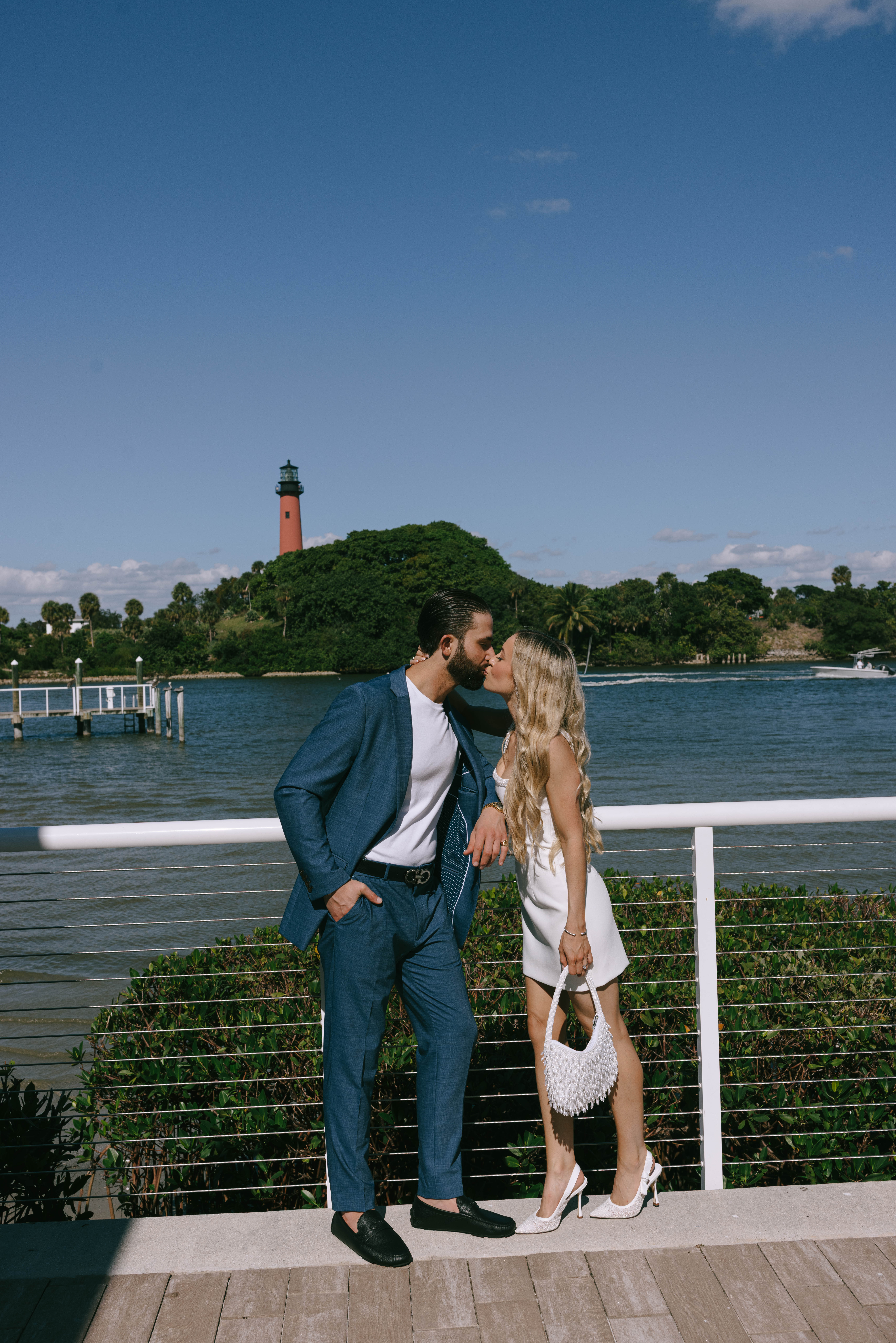 Romantic waterfront setting for a South Florida wedding weekend celebration in Jupiter