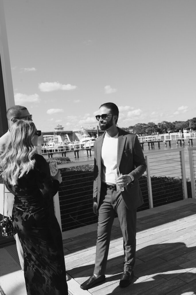 Waterfront welcome party at The Beacon in Jupiter, Florida overlooking the ocean