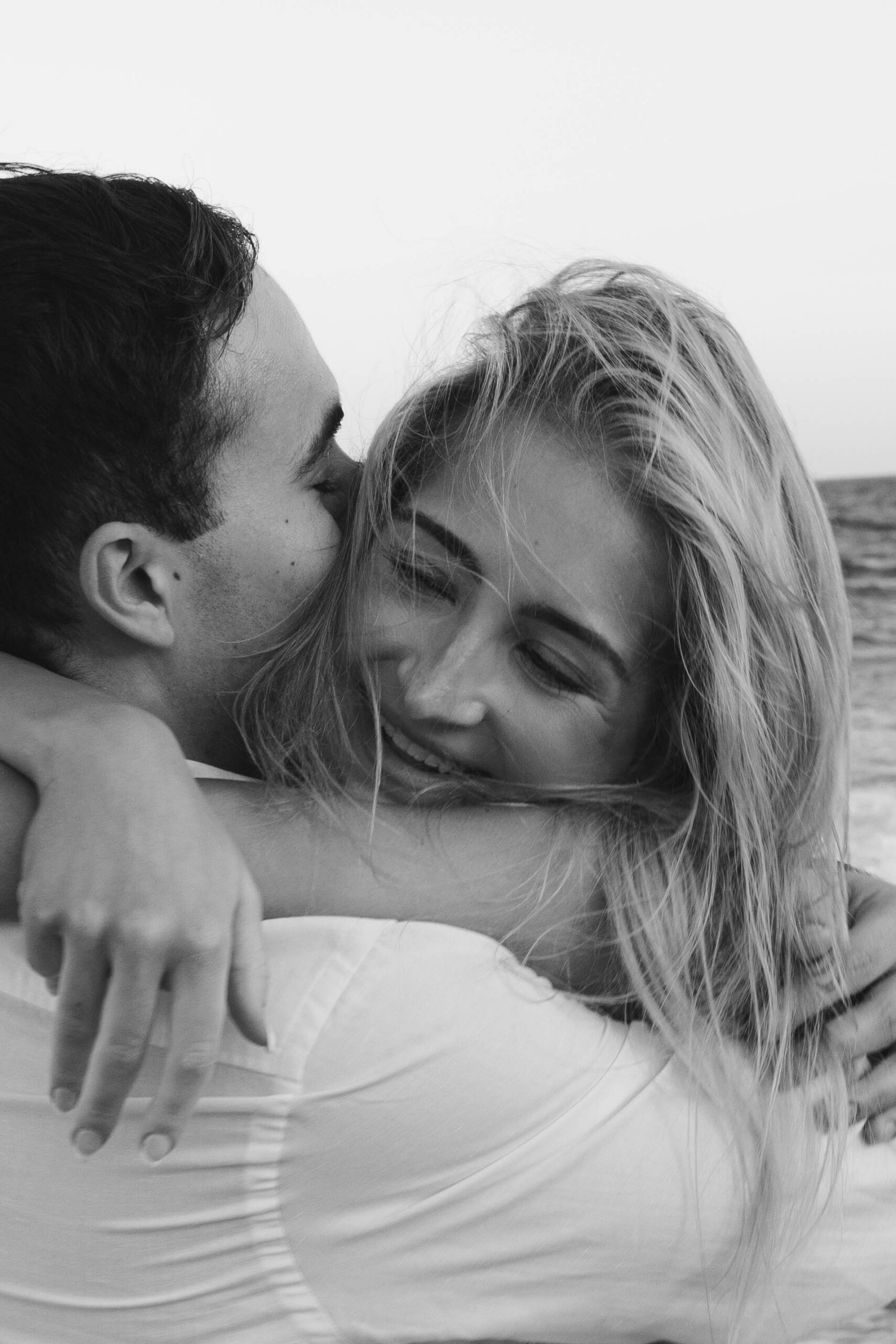 Artistic, Creative, Editorial beach engagement photos in West Palm Beach