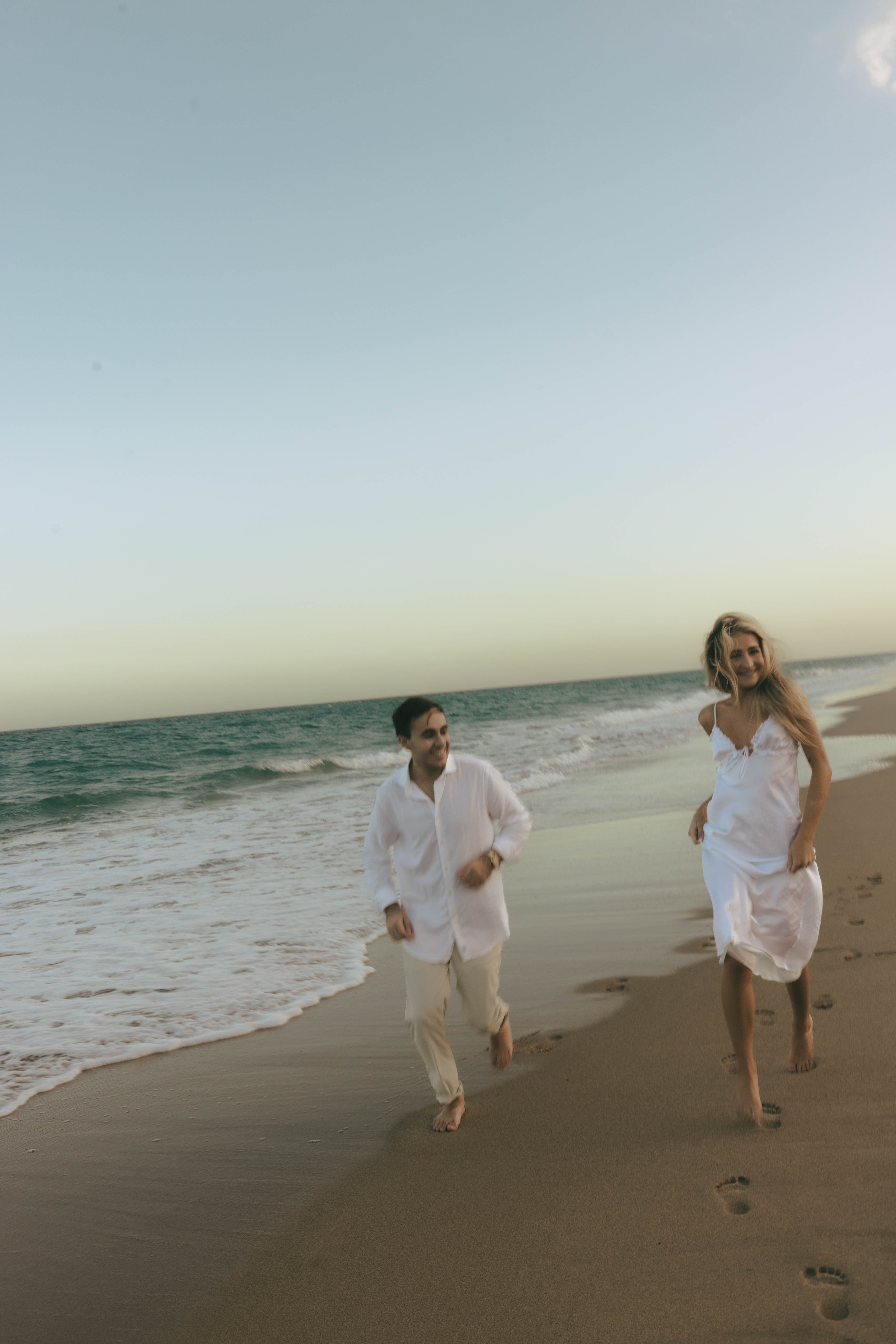 Artistic, Creative, Editorial beach engagement photos in West Palm Beach