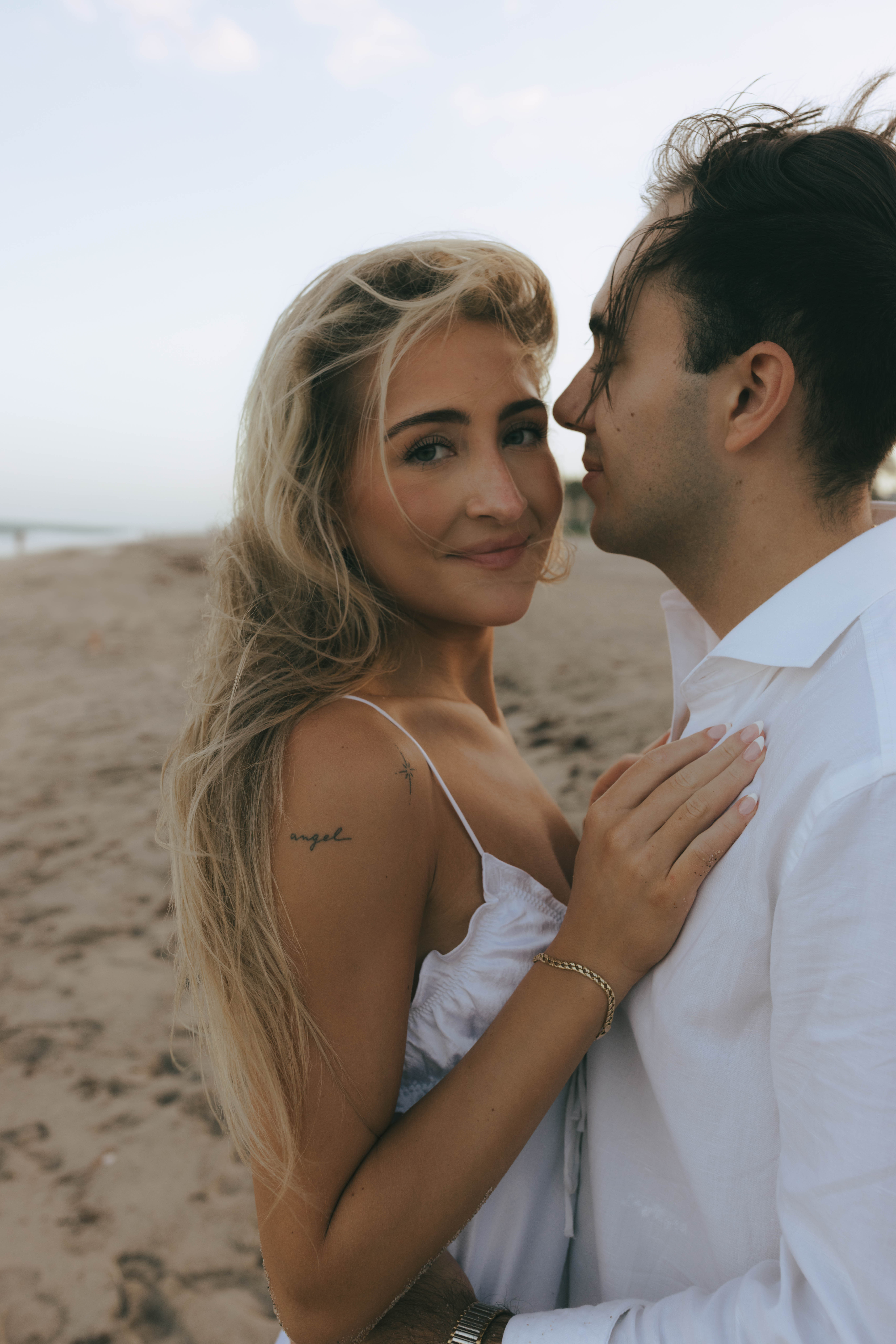 Artistic, Creative, Editorial beach engagement photos in West Palm Beach