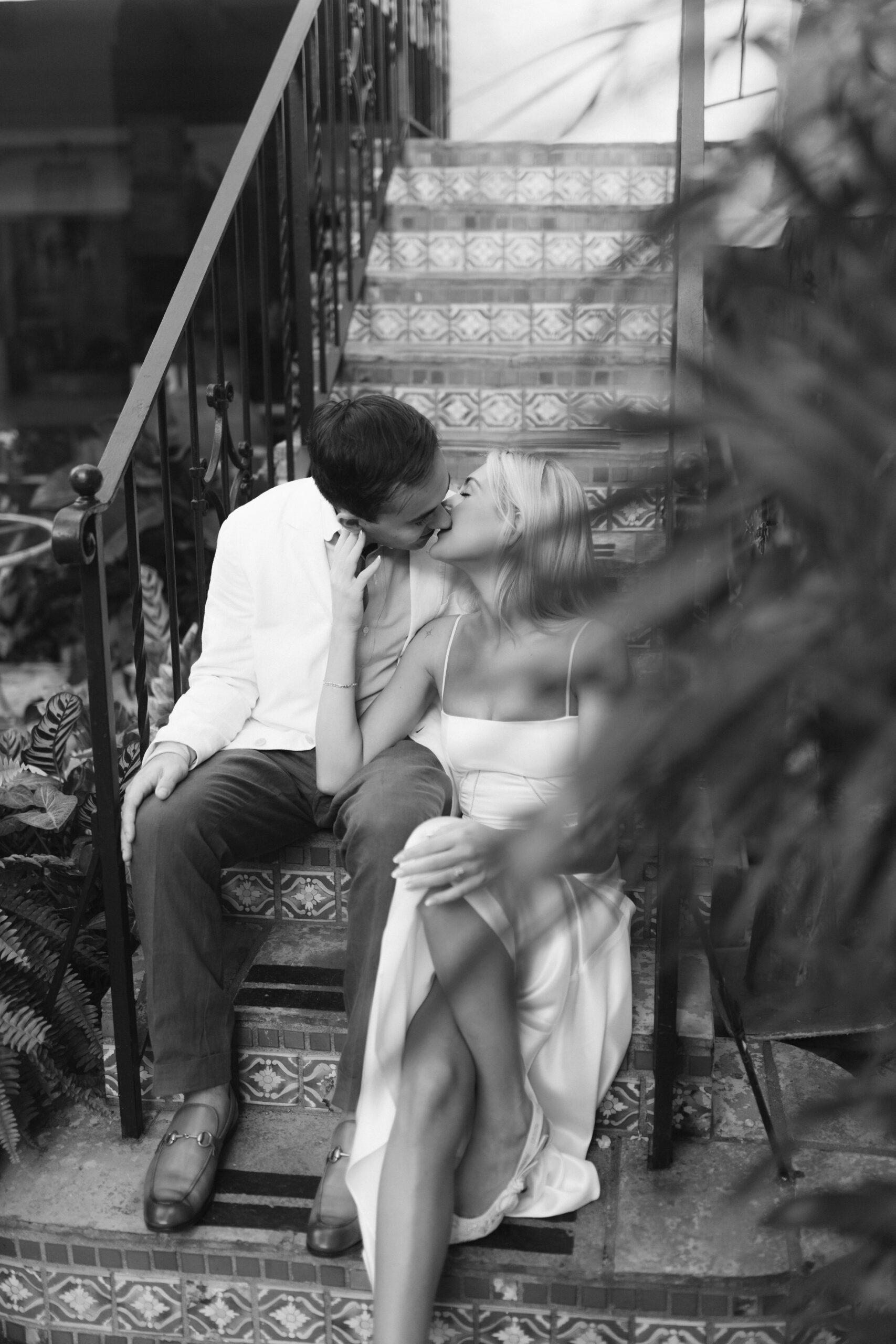 Romantic and editorial Worth Avenue couples portraits