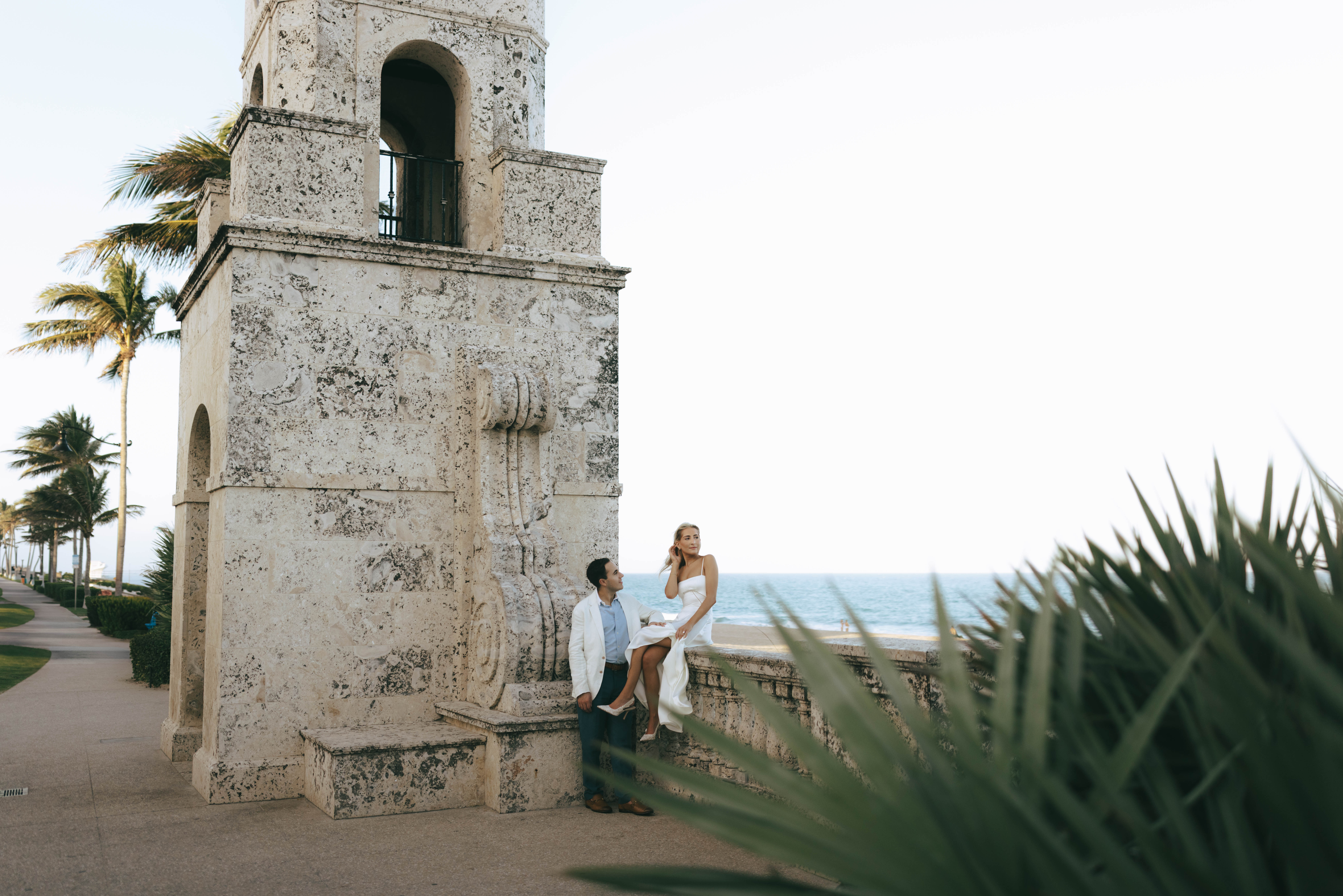 Palm Beach coastal bride-inspired engagement photos