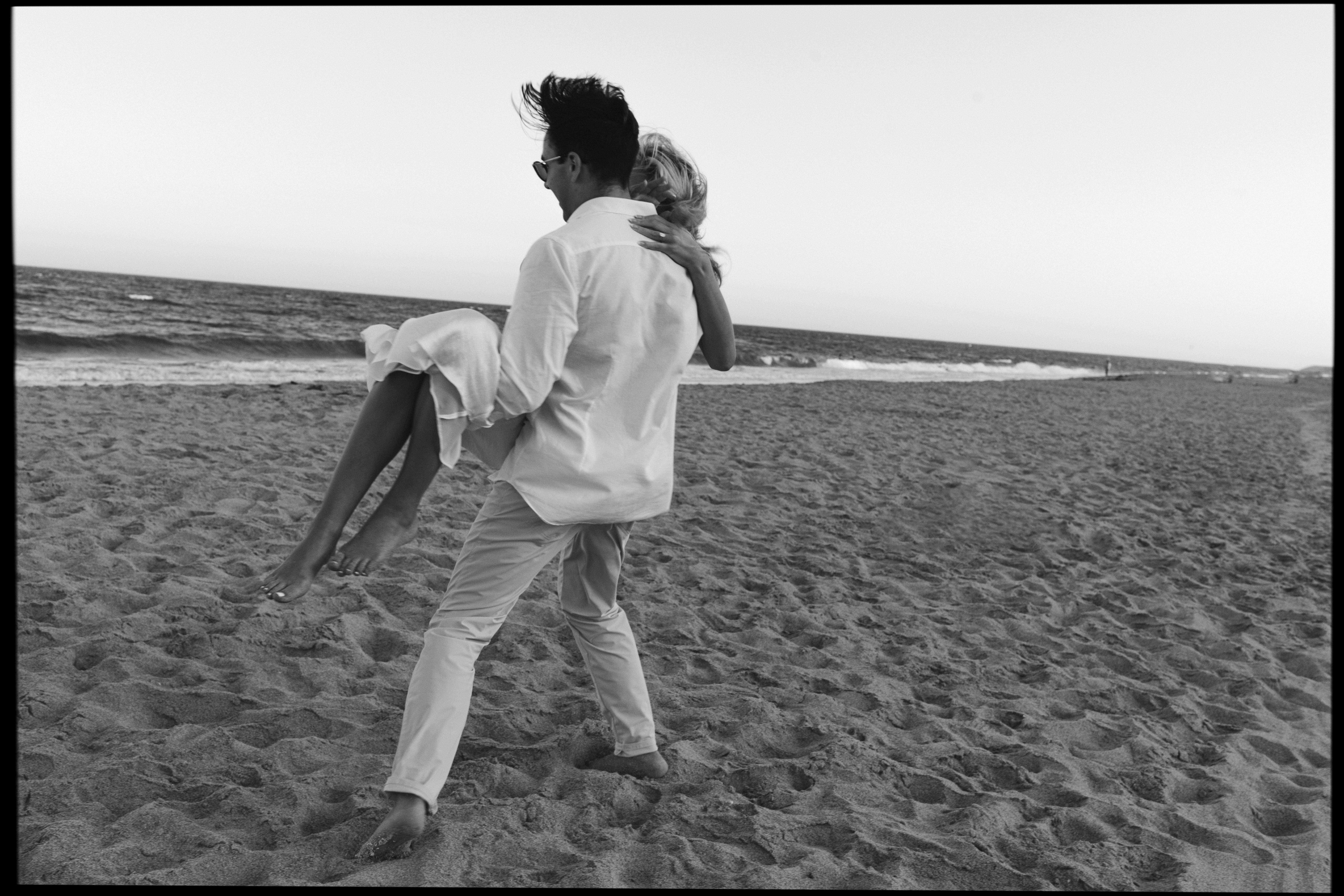 Artistic, Creative, Editorial beach engagement photos in West Palm Beach